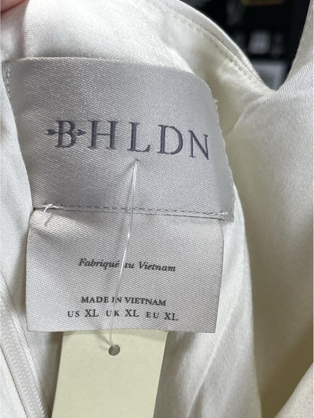 BHLDN Anthropologie Ivory Satin Short Dress XL Bridal Reception Formal NWT $178 - Picture 9 of 9